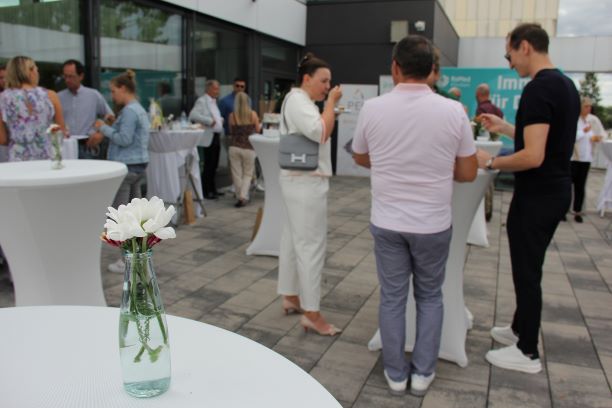 Hoch hinaus ging es - auf die Dachterrasse der Cafeteria des Klinikums Rosenheim.