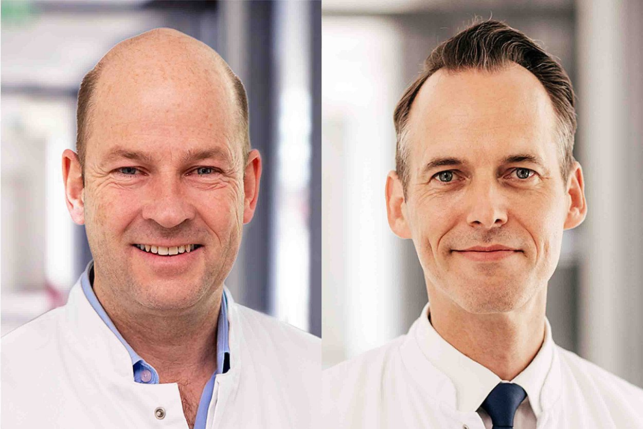 Chefärzte Prof. Dr. Gunnar Tepe und Prof. Dr. Christian Zeckey Chefärzte Prof. Dr. Gunnar Tepe und Prof. Dr. Christian Zeckey